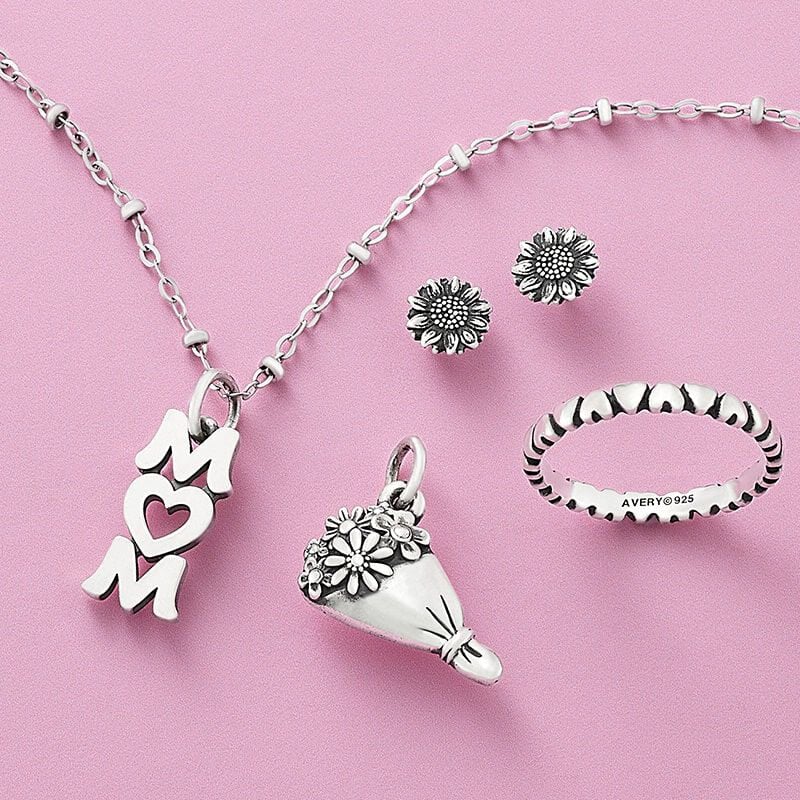 Sterling silver Mother’s Day jewelry under $50.